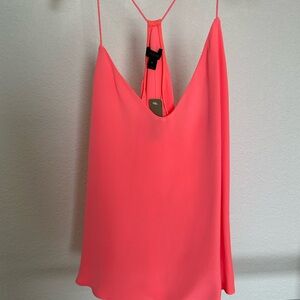 J Crew Coral Pink 100% Silk Top